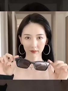 Penghantaran dari China [2025] Bingkai persegi a baharu Jennie Cermin Mata Hitam Yang Sama Cermin Mata Wanita Cermin Mata Hitam Bera Cermin Mata Hitam Bintang Matahari Versi Korea Wanita Lelaki 3.1