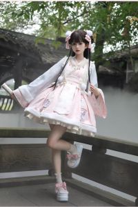 New Year Lolita Dress Set Cute Sleeve Girl New Year Visit Costume Traditional Festival Clothing Tagkita Brand