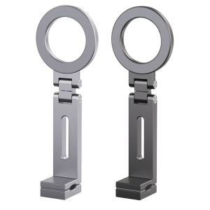 Magnetic Airplane Phone Holder Ring Grip for iPhone 15 Travel Essential 360 Rotation Durable Aluminum Alloy Black