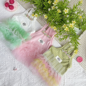 Adorable Princess Skirt Pet Clothes for Cats And Dogs Puffy Skirts Suitable for Teddy Bichon Schnauzer Cute Spring Summer Petwear