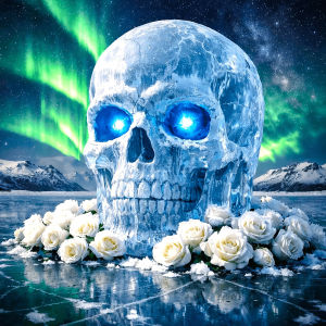 Huacan Full Square Round Diamond Painting Kit Rose Skeleton Aurora Khảm Hoa Nghệ Thuật Trừu Tượng Trang Trí Cross Stitch