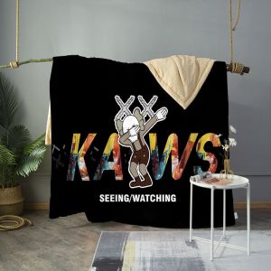 Trendy Summer Blanket Cotton Single Sesame Street Pure Cotton Stylish KAWS Internet Celebrity Boys Dormitory Airable Cover Thin Duvet