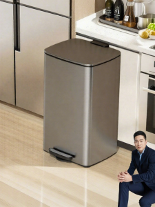 HANSHILIUJIA | Thùng Rác Bếp Dung Lượng Lớn Inox
