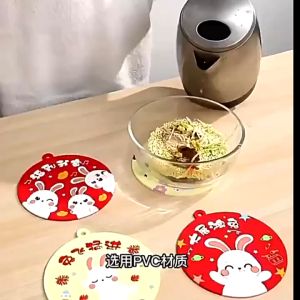 [SG SELLER]Household Supplies Silicone Rabbit Silicone Heat Insulation Pad High Temperature Resistant Anti-Slip Oil-Proof Placemat Household Dining Plate Mat Bowl Coaster Table