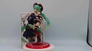 Bandai | 19cm Animation Anime Beautiful Girl Hatsune Miku Handmade Puss in Boots Hatsune Miku Cute Handmade PVC Model Decorations Gifts