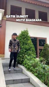 BATIK PUTRA JAWA: Motif Bhaskara Kemeja Batik Pria Slimfit Premium Bahan Katun Lapis Furing