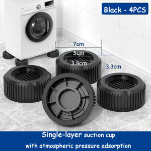 4 Pcs Washing Machine Foot Pads Heightening Fridge Leg Base Non-slip Silent Washer Dryer Furniture Support Dampers Stand