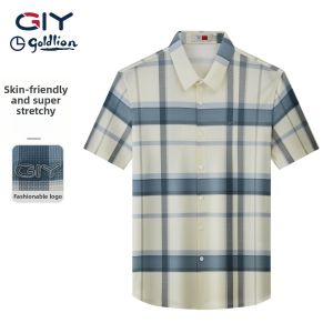 GYgoldlion | Cool Stretchy Gingham Shirt