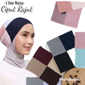 CIPUT RAJUT 4 WARNA/INNER HIJAB RAJUT/ DALEMAN KERUDUNG 4WARNA