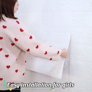Big Size 70×70cm Foam Bricks 3D Ceiling Self Adhesive Wallpaper Wall Stickers and Waterproof Sticker Living Room Wallpaper For Room Wall Sticker Wall Decor Home Decor