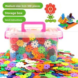 Defasilk | Large Thick Interlocking Snowflake Blocks for Kindergarten Boys and Girls