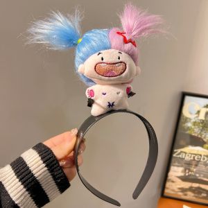 Cute Plush Hairband Female High Hairline Adorable Hair Accessories Face Washing Headwear Fashionable Hairbands for Girls