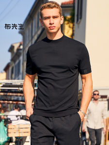 Áo Thun Nam MrBu Cổ Tròn Tay Ngắn Mờ Thân Thiện Với Da Phong Cách Thường Ngày Mùa Hè AT10637 Áo Thun Cotton Pha Trộn Thoải Mái