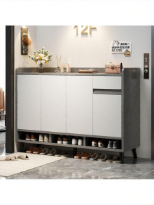 ZHENXUANGE | Wall Mounted Indoor Entrance Shoe Cabinet Wooden