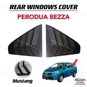 PERODUA Bezza Rear Side Mustang Style Window Triangle Mirror Cover Protector Casing