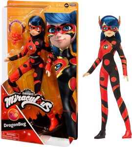 Miraculous Ladybug Dragonbug 10.5" Fashion Doll with Lonng Kwami and Dragon Headband by Playmates Toys