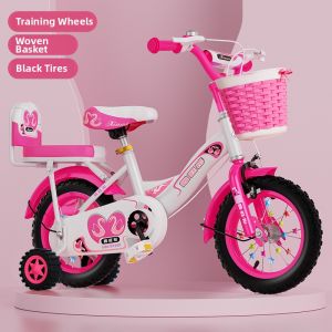 MLZH | Boys and Girls Large Child Bike with Training Wheels