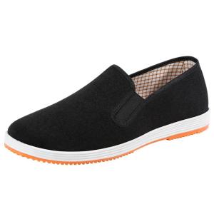 Mens Breathable Canvas Shoes with Cowhide Sole