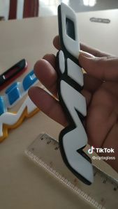 EMBLEM MOTOR MIO VERSI LOKAL VARIASI HURUF TIMBUL 3D BAHAN RESIN