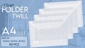 PSD - A4 Transparent File Bag Waterproof Filing Storage Bag Student Organizer Information Clear Envelope