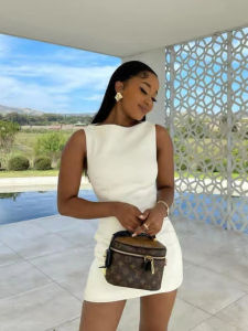 Summer Mini Bodycon Dress Women Solid O Neck Fashion Casual Party Evening Dresses Black White Streetwear Office Lady Clothes