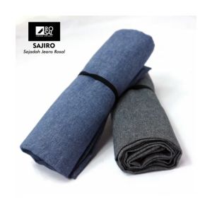 ROSAL SAJIRO Sajadah Lipat Traveling Portable Bahan Jeans Polos TDR-IKH0106
