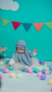 Eira Baby by AR RAFI / Hijab Instan Anak Bayi Usia 1th / Kerudung Non Ped Variasi Rempel / Jilbab Anak ARRAFI