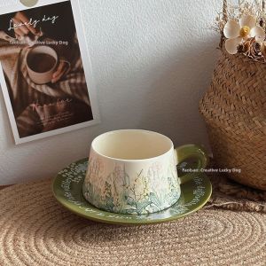 Vintage Luxury Coffee Cup and Saucer for Girls Birthday Gift