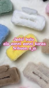 Jedai Bulu Kotak Besar & Jepit Rambut Wanita Korea