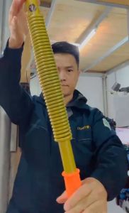 Gậy lò xo tập tay gậy bẻ tập cơ tay vai ngực 80kg-100kg (Bầu Sơn Vàng) tập thể dục tại nhà [ Cao Cấp ]