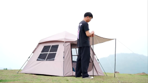 Lều cắm trại lều dã ngoại lều tự bung MountainHiker Lều cắm trại 4-6 người thông thoáng cách nhiệt tốt - Có mái che