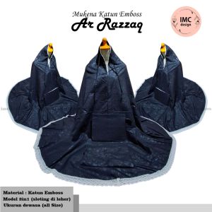mukena cantik katun emboss 2in1 dewasa