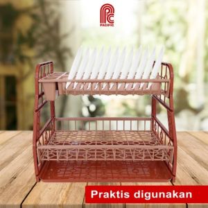 PACIFIC Rak Piring Plastik 2 Susun Monaco Dish Rack Dengan Nampan
