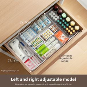 LANJIAOLUO | Home Medicine Storage Box Drawer Organizer