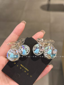 Sweet Crystal Cherry Hair Clip Princess Front Bangs Hair Accessories Simple Hair Card Headwear Party Commute Daily Gather