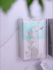 Light Luxury Face Wash Towel Storage Box Tissue Box Wall Mounted Kitchen Bathroom Toilet Bathroom Upside Down Suction Pape