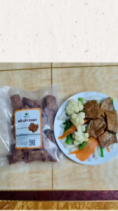 Combo Bò lát chay 500g đậu nành - muối hồng Himalaya Himas-Thực phẩm chay giàu đạm dễ chế biến