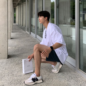 Loose Korean Style Short Sleeve T-Shirt Breathable Half Sleeve Thin Summer New Arrival Couple Casual round Neck Pure Color Top