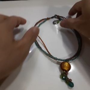 Dây chuyền kết cườm vintage Nhật trang sức cổ điển second hand