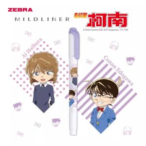 ZEBRA Double-Head Fluorescent Pen WKT7 New Color Limited Light Color Student Notebook Highlight Marking Pen Japanese Style