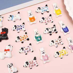 กระดุมกระเบื้องหมาและกระต่าย DIY สร้อยข้อมือ วัสดุสำหรับทำเครื่องประดับ ทำมือ โซ่โทรศัพท์มือถือ อุปกรณ์ตกแต่ง เครื่องประดับแฟชั่น