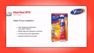 V-Tech Red RTV Gasket V-Chem VT151 85gm High Temperature Heavy Duty Cracking Seal Tampal Plate Bearing Damper Non Leak