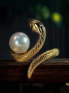 DIY สร้อยข้อมือเปล่าเงิน 925 พร้อมลูกปัดกลมขนาด 6-8 มม. สีทองและเงิน ชุบชุบ สร้อยข้อมือเปล่ารูปงู ชุบชุบ