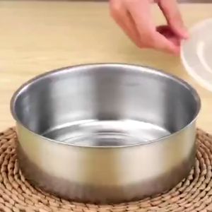 SKU01 - Set 5 hộp inox đựng thực phẩm hình tròn- có nắp đậy nhiều kích cỡ để tủ lạnh - Gia Dụng Mẫn Mẫn