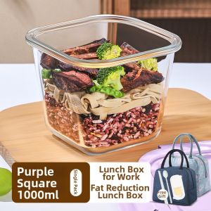 Square Glass Sealing Microwave Safe Refrigerator Storage Bowl