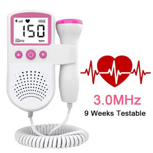 Fetal Doppler for Pregnant Portable Fetal Heart Rat Monitor with Gel Pregnancy Heartbeat Detector LCD Backlight Pulse Meter No Radiation Stethoscop Extra Gel