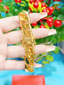 Lắc tay chạm chữ mạ 24.k cực đẹp k567