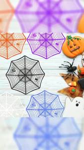 3 Colors Halloween Spider Shape Bowl Fruits Hollow Out Food Tray Candy Dish Trick-or-Treat Party Table Decors Package Basket