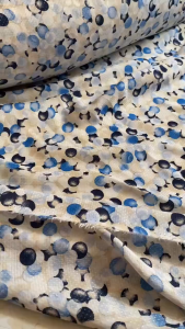 Vải Tơ Cotton 100% Dệt Thoi Nhí Chấm Bi Khổ 1m4 - Chất Mềm Mỏng Mát Không Giãn - May Đồ Bộ Áo Kiểu