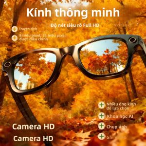 Kính Thông Minh AI Man Có Camera Quay Video Nhận Diện Ảnh Gọi Bluetooth Dịch Thuật Kính Râm Thoại Cho Nam Và Nữ